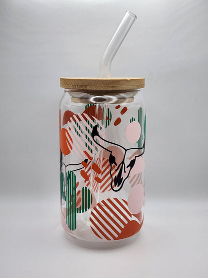 Nature Decal Glass Tumblers