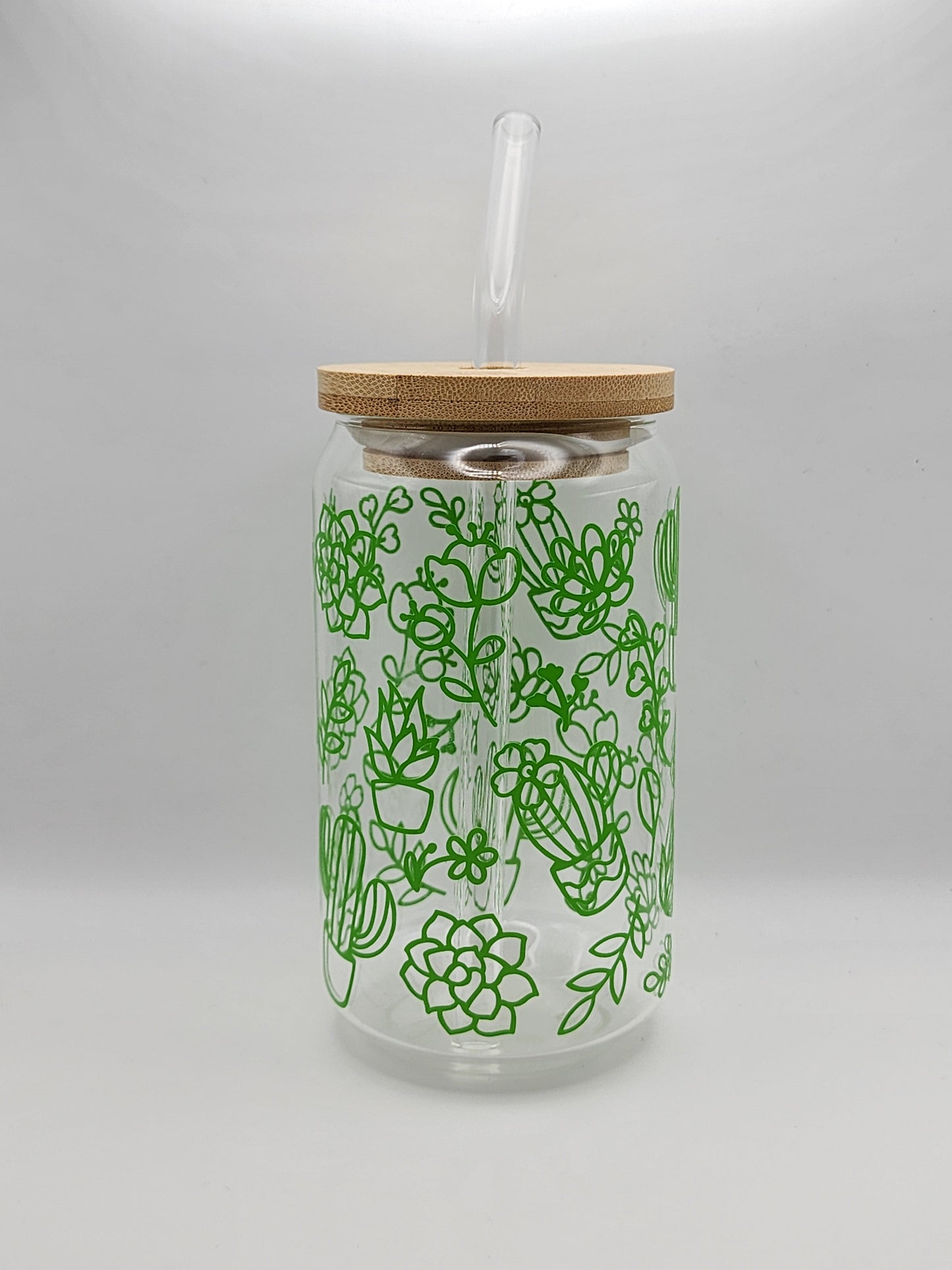 Nature Decal Glass Tumblers