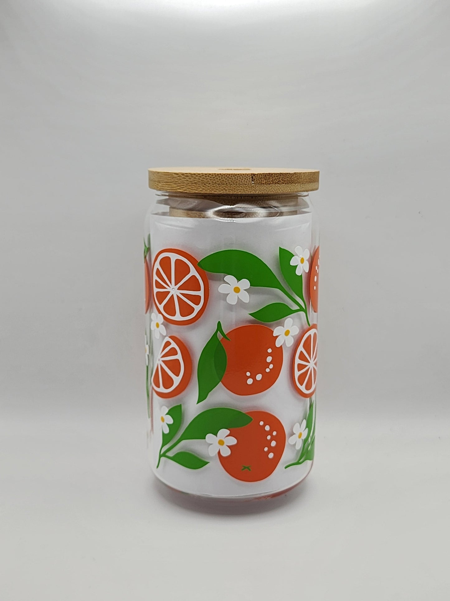 Fruit Decal Glass Tumblers