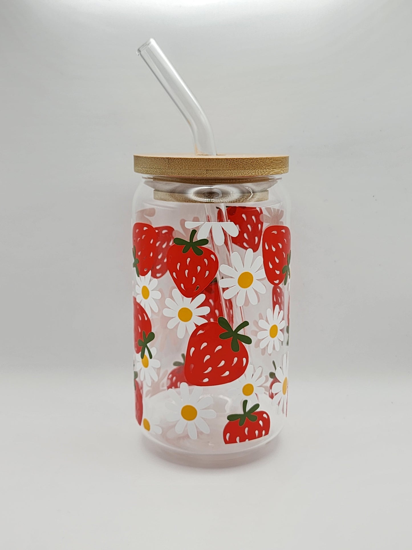 Fruit Decal Glass Tumblers