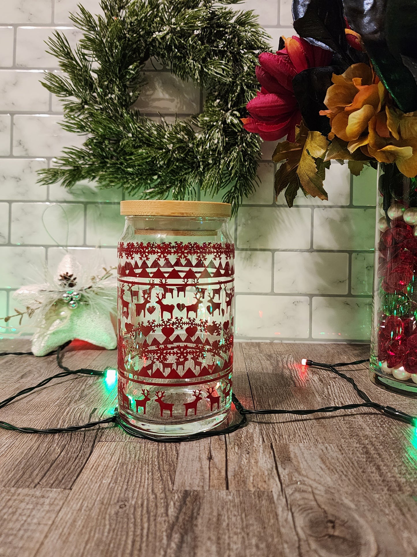 Christmas Beer Can Glasses