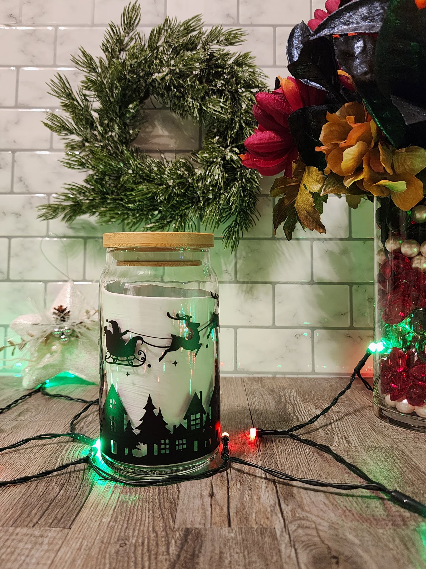 Christmas Beer Can Glasses