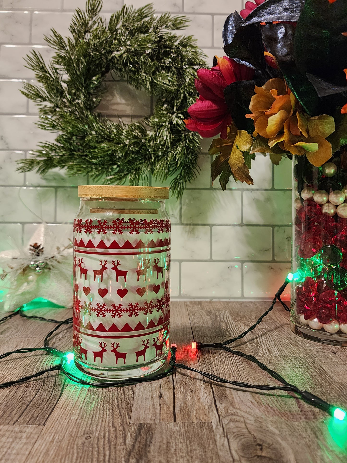 Christmas Beer Can Glasses