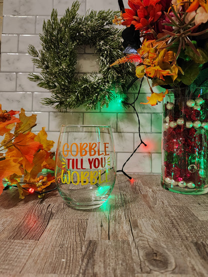 Thanksgiving Wine Glasses