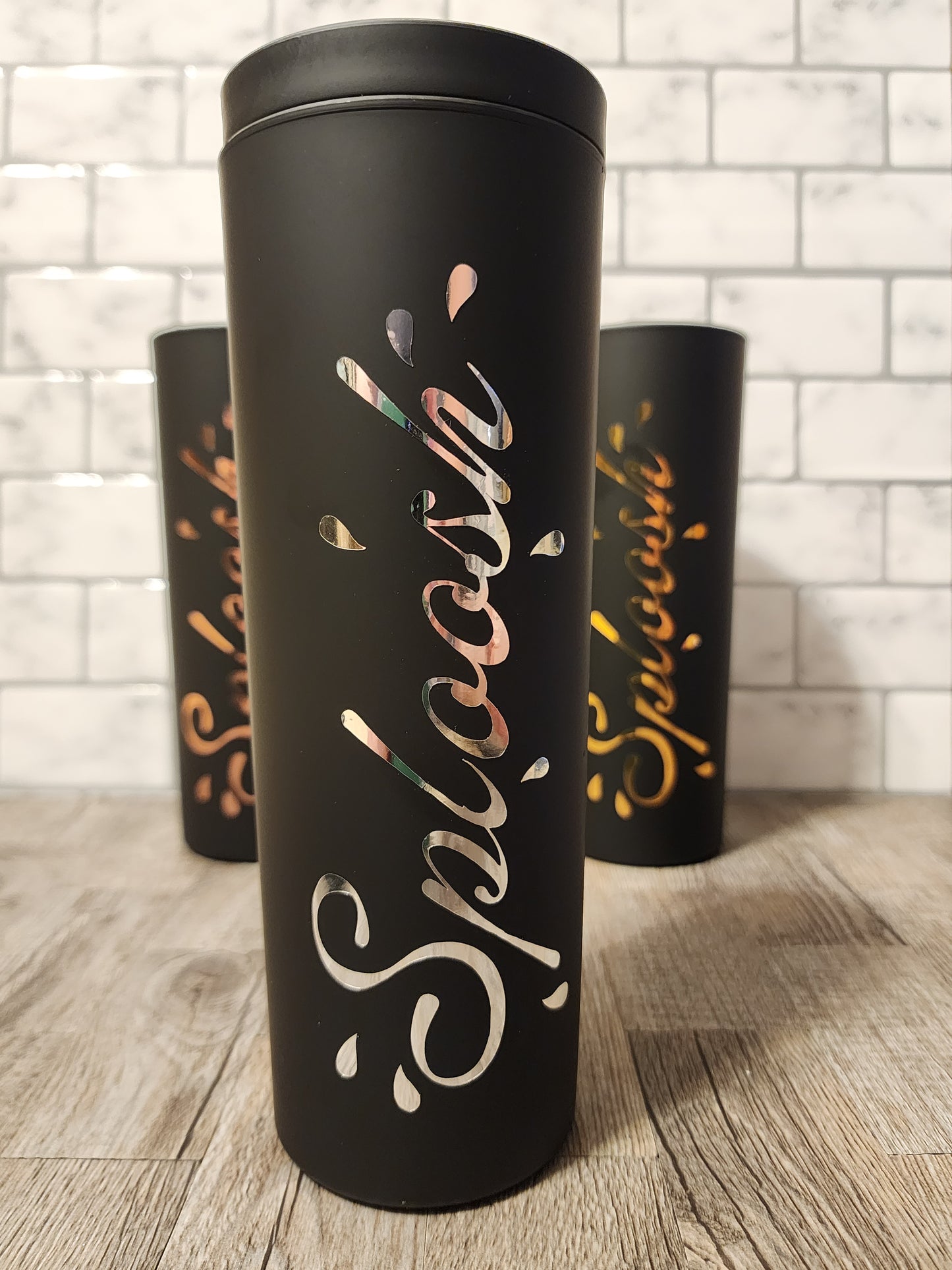 "Sploosh" Skinny Tumblers