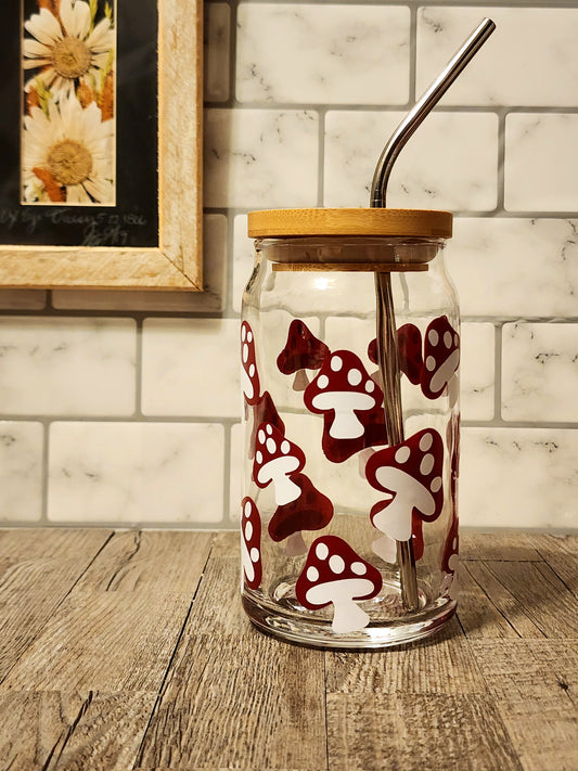 Nature Decal Glass Tumblers