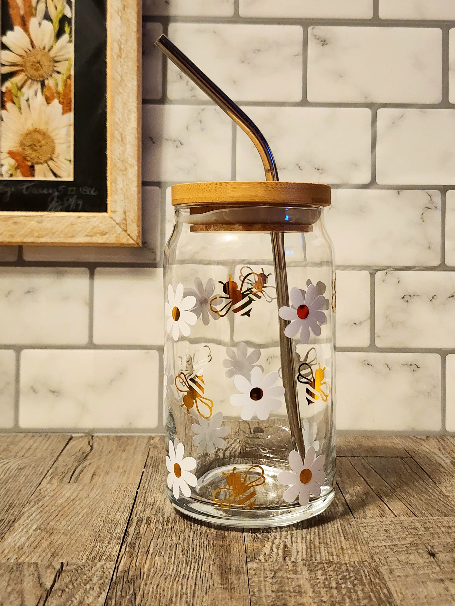 Nature Decal Glass Tumblers