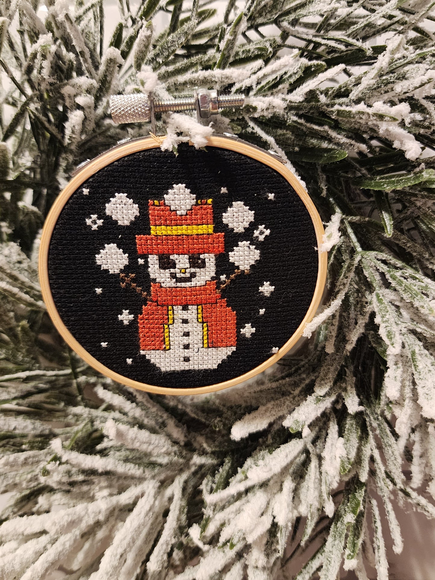 Hooped Cross Stitch Ornaments