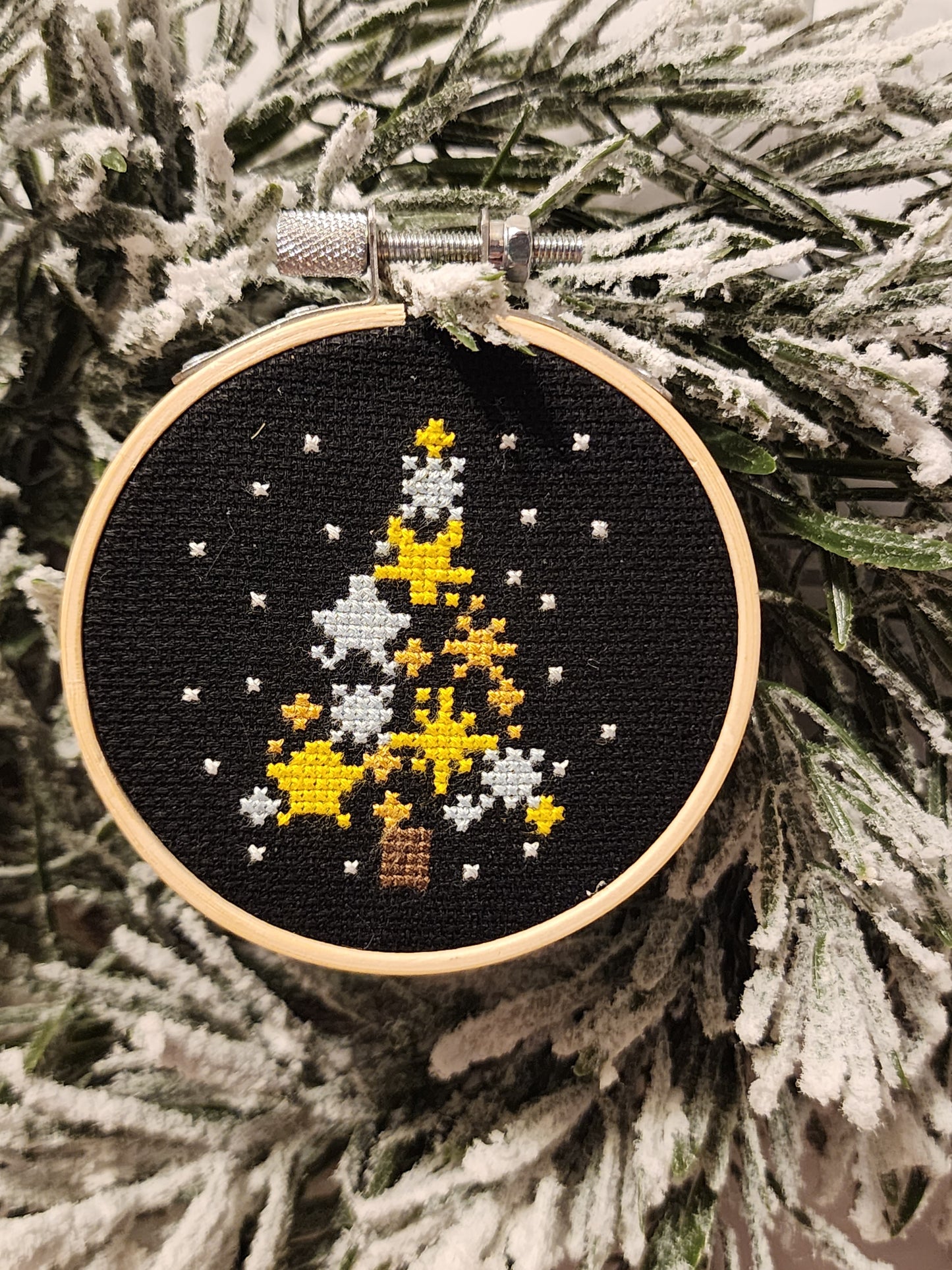 Hooped Cross Stitch Ornaments