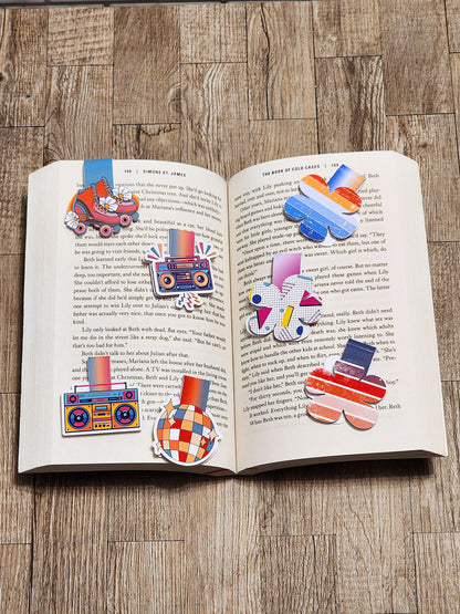 Retro Magnetic bookmarks